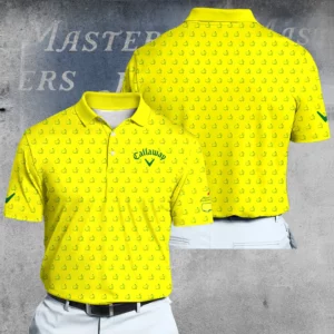 Golf 2026 Masters Tour Green Yellow Pattern AOP Polo Shirt LDLO03022667