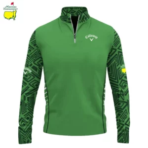 Golf 2026 Masters Tour Green Sporty Pattern AOP Quarter-zip Pullover LDLO03022658