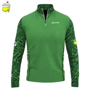 Golf 2026 Masters Tour Green Sporty Pattern AOP Quarter-zip Pullover LDLO03022657