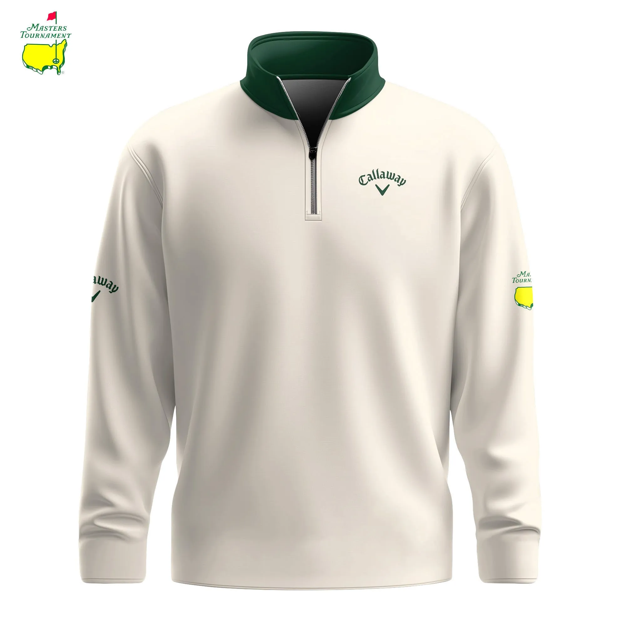 Golf 2026 Masters Tour Vanila And Green AOP Quarter-zip Pullover LDLO03022640
