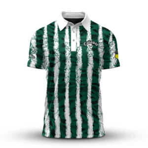 Golf 2026 Masters Tour Green White Stripes Pattern AOP Polo Shirt LDLO03022624