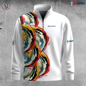 Golf 2026 Open. Color Wave Pattern AOP Quarter-zip Pullover LDLO26022625