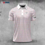 Golf 2026 Open. Red Blue Stars Pattern AOP Polo Shirt LDLO26022608