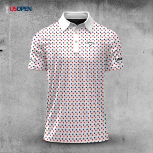 Golf 2026 Open. Red Blue Stars Pattern AOP Polo Shirt LDLO26022608