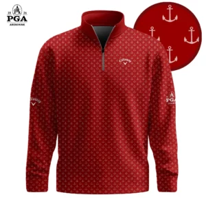 Golf 2026 Red White Anchor AOP Quarter-zip Pullover LDLO30012627