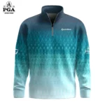 Golf 2026 Gradient Cyan Blue Pattern AOP Quarter-zip Pullover LDLO30012644