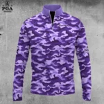 Golf 2026 Purple Camo Pattern AOP Quarter-zip Pullover LDLO30012620