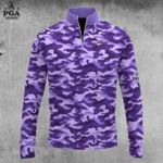 Golf 2026 Purple Camo Pattern AOP Quarter-zip Pullover LDLO30012619