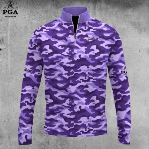 Golf 2026 Purple Camo Pattern AOP Quarter-zip Pullover LDLO30012619