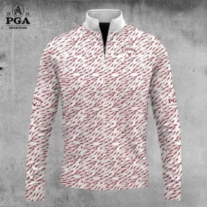 Golf 2026 Red Grass AOP Quarter-zip Pullover LDLO30012636