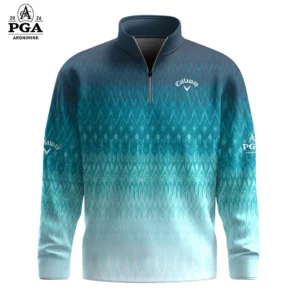 Golf 2026 Gradient Cyan Blue Pattern AOP Quarter-zip Pullover LDLO30012645