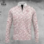 Golf 2026 Red Grass Pattern AOP Quarter-zip Pullover LDLO30012634