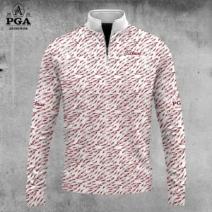Golf 2026 Red Grass Pattern AOP Quarter-zip Pullover LDLO30012634