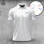 Golf 2026 PGA. Colorful Paper Airplane Pattern AOP Polo Shirt LDLO31032601