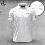 Golf 2026 PGA. Colorful Paper Airplane Pattern AOP Polo Shirt LDLO31032604