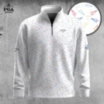 Golf 2026 PGA. Colorful Paper Airplane Pattern AOP Quarter-zip Pullover LDLO31032607
