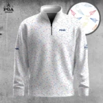 Golf 2026 PGA. Colorful Paper Airplane Pattern AOP Quarter-zip Pullover LDLO31032608