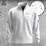 Golf 2026 PGA. Colorful Paper Airplane Pattern AOP Quarter-zip Pullover LDLO31032606