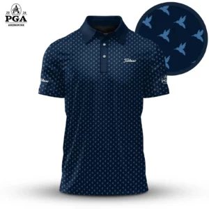 Golf 2026 PGA. Hummingbird Blue White Pattern AOP Polo Shirt LDLO31032617