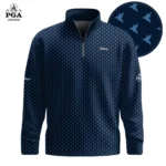 Golf 2026 PGA. Hummingbird Blue White Pattern AOP Quarter-zip Pullover LDLO31032621