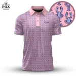 Golf 2026 PGA. PINK Blue Lobster Pattern AOP Polo Shirt LDLO31032628