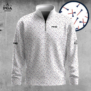 Golf 2026 PGA. America Golf Tee Pattern AOP Quarter-zip Pullover LDLO31032640