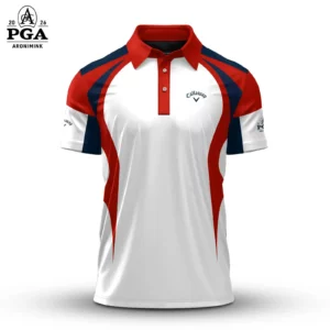 Golf 2026 PGA. Red Blue White AOP Polo Shirt LDLO31032643