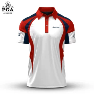 Golf 2026 PGA. Red Blue White AOP Polo Shirt LDLO31032642