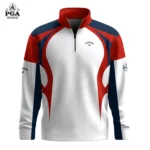 Golf 2026 PGA. Red Blue White AOP Quarter-zip Pullover LDLO31032647