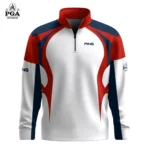 Golf 2026 PGA. Red Blue White AOP Quarter-zip Pullover LDLO31032648