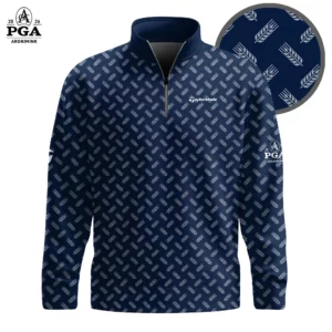 Golf 2026 PGA. Blue Wheat Pattern AOP Quarter-zip Pullover LDLO31032654