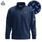 Golf 2026 PGA. Blue Wheat Pattern AOP Quarter-zip Pullover LDLO31032655