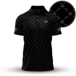 Golf 2026 PGA. Black Pattern AOP Polo Shirt LDLO31032667