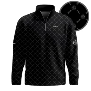 Golf 2026 PGA. Black Pattern AOP Quarter-zip Pullover LDLO31032669