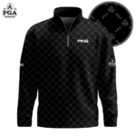 Golf 2026 PGA. Black Pattern AOP Quarter-zip Pullover LDLO31032672