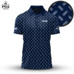 Golf 2026 PGA. Blue Wheat Pattern AOP Polo Shirt LDLO31032652