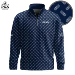 Golf 2026 PGA. Blue Wheat Pattern AOP Quarter-zip Pullover LDLO31032656