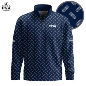Golf 2026 PGA. Blue Wheat Pattern AOP Quarter-zip Pullover LDLO31032656