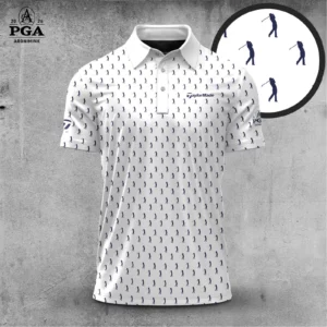 Golf 2026 PGA. White Blue Golf Players Pattern AOP Polo Shirt LDLO31032682