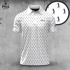 Golf 2026 PGA. White Blue Golf Players Pattern AOP Polo Shirt LDLO31032681