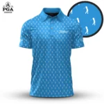 Golf 2026 PGA. Light Blue Golf Player Pattern AOP Polo Shirt LDLO31032673