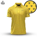 Golf 2026 PGA. Yellow Black Radioactive Pattern AOP Polo Shirt LDLO31032691
