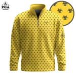 Golf 2026 PGA. Yellow Black Radioactive Pattern AOP Quarter-zip Pullover LDLO31032695