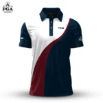 Golf 2026 PGA. Navy Red White AOP Polo Shirt LDLO310326100