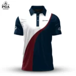 Golf 2026 PGA. Navy Red White AOP Polo Shirt LDLO31032698