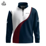 Golf 2026 PGA. Navy Red White AOP Quarter-zip Pullover LDLO310326102