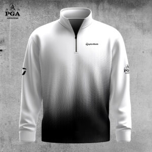 Golf 2026 PGA. Black & White UA Style AOP Quarter-zip Pullover LDLO310326110