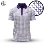 Golf 2026 PGA. Purple Sameless Pattern AOP Polo Shirt LDLO310326114