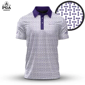 Golf 2026 PGA. Purple Sameless Pattern AOP Polo Shirt LDLO310326114