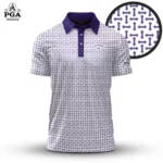 Golf 2026 PGA. Purple Sameless Pattern AOP Polo Shirt LDLO310326115